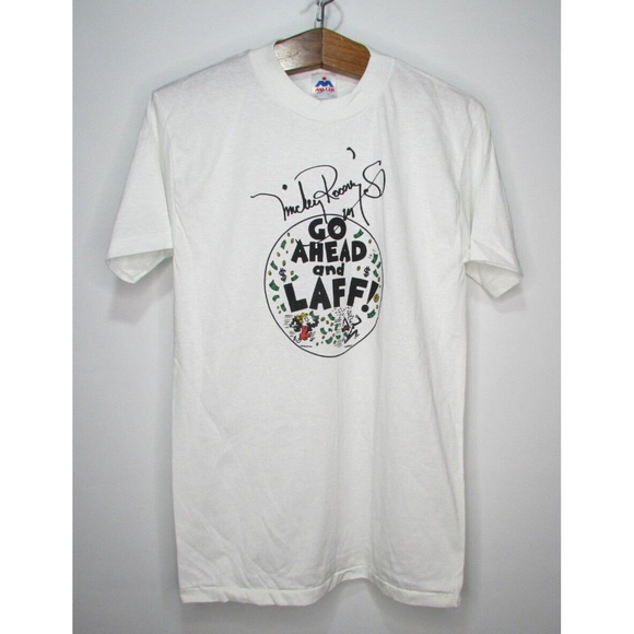 Vintage Men's 90's MICKEY ROONEY Go Ahead and Laff T-Shirt Size Large - Picture 1 of 5